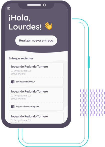 Prototipo app Citibox para mensajeros para realizar una nueva entrega