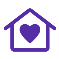 Casa con corazón en el centro